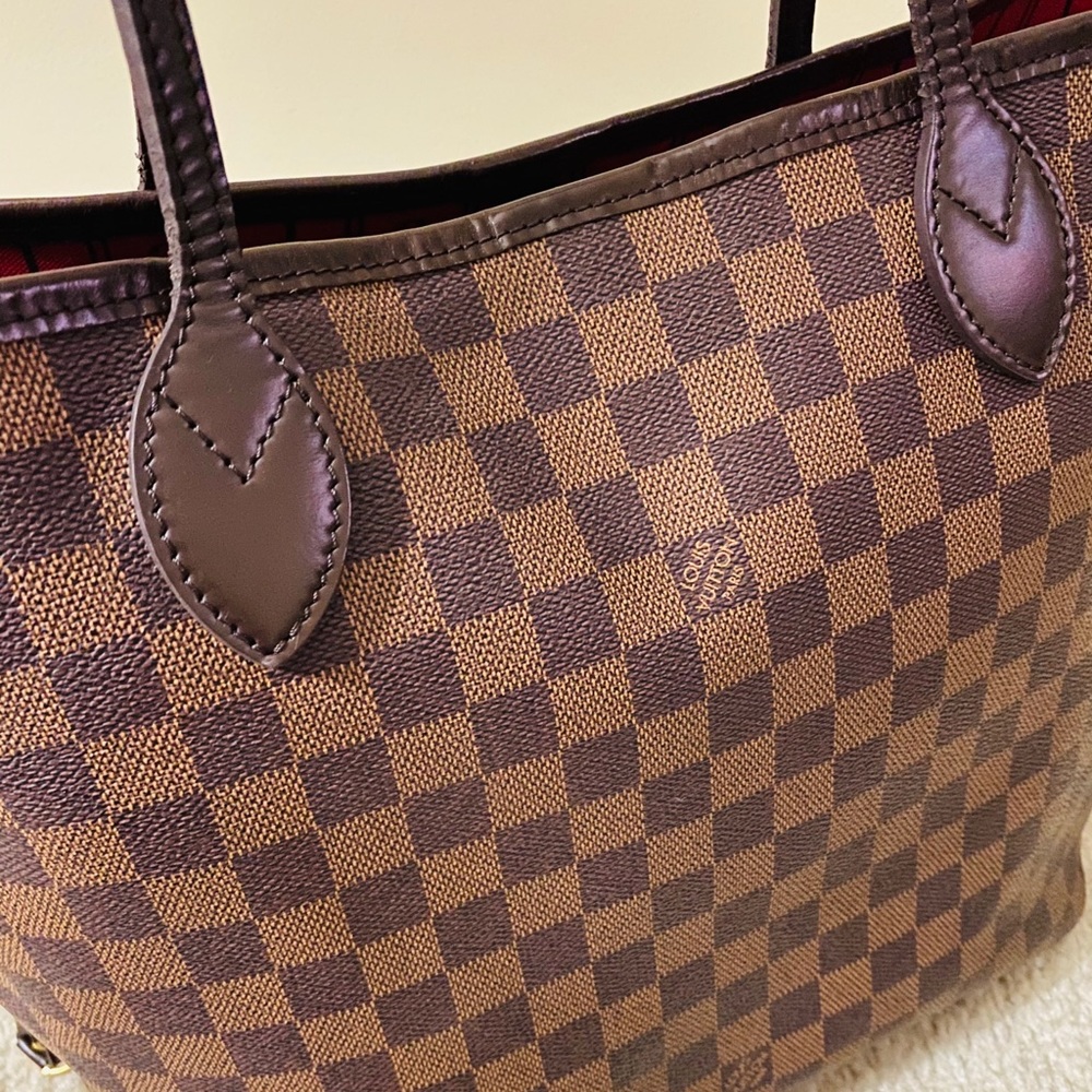 🟥 SOLD! Louis Vuitton Neverfull MM Damier Ebene - Picture 11 of 13